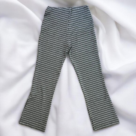 Houndstooth / plaid knit stretch pants - Picture 2 of 4